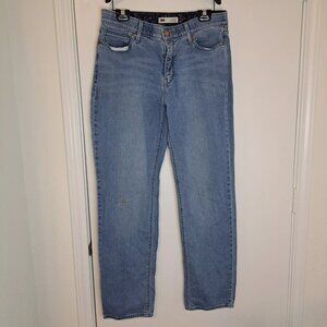 Levis Jeans Womens 14M 32x32 Blue Denim Perfect Waist 525 Straight Leg Stained
